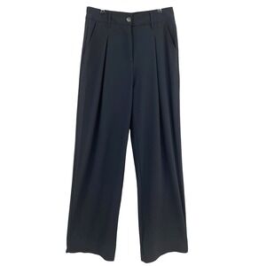 Wild Fable Womens High Rise Pleated Wide Leg Trousers Black Size 4